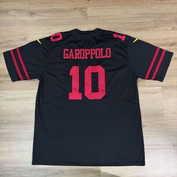 Nike NFL San Francisco 49ers On Field Jersey Jimmy Garoppolo 10 Black Red Size L - Picture 1 of 7